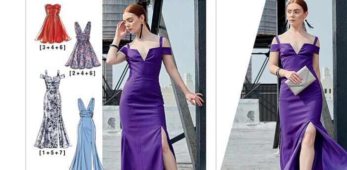 Evening dress patterns buy online myfabrics